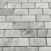 Carrara Marble 1x2 Subway Brick Mosaic Tile Honed Venato Carrera, 1 sheet