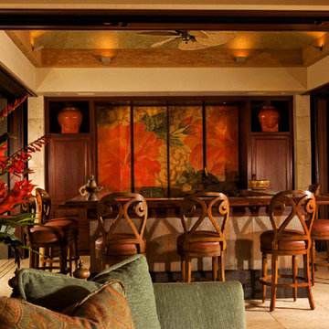 Hibiscus Panels / Big screen TV enclosure.