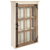 Hutchins Decorative One Door Wood Wall Cabinet, Rustic Brown/White 19.5x6x31.5