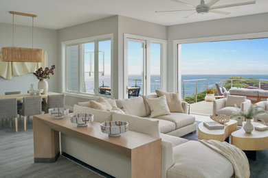 Example of a beach style living room design in San Luis Obispo