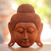 NOVICA Beatific Buddha And Mahogany Wood Mask