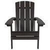 Flash Furniture Charlestown Faux Wood Adirondack Chair In Slate Gray