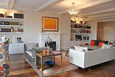 Inspiration for a contemporary living room remodel in New York