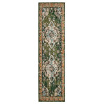 Safavieh - Safavieh Monaco Collection MNC243 Rug, Forest Green/Light Blue, 8' X 10' - Free-spirited and vibrantly colored, the Safavieh Monaco Collection imparts boho-chic flair on fanciful motifs and classic rug designs. Contemporary decor preferences are indulged in the trendsetting styling and addictive look of Monaco. Power-loomed using soft, durable synthetic yarns creating an erased-weave patina that adds distinctive character to room decor.