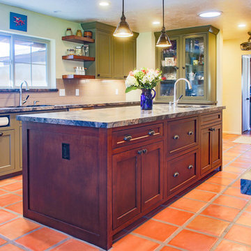 Olive Green Kitchen Remodel
