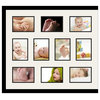 ArtToFrames Collage Photo Frame With 10 - 5x7 Openings and Satin Black Frame