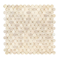 3/4&Prime; Penny &ndash; Champagne &ndash; 11.875 x 11.125 &ndash; (10124) - Mosaic Tile - Jeffrey Court - Mosaic Tile
