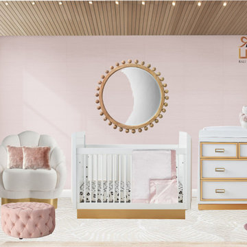 Virtual Interior Design of a Baby girl, nursery idea "Girl Boss Baby"