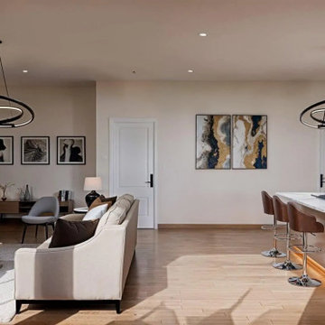 Designing Dreams: Crafting Stunning Living Rooms and Kitchens in Moscow, Russia