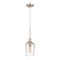 Craftmade 1 Light Mini Cord Pendant, Brushed Polished Nickel