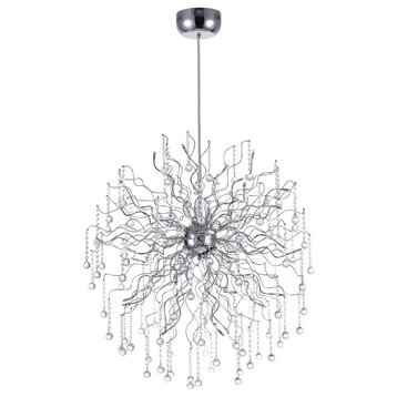 Cherry Blossom 32 Light Chandelier with Chrome finish