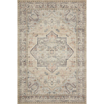 HTH-07 Multi Ivory Printed Hathaway Area Rug by Loloi II, 3'-6" X 5'-6"