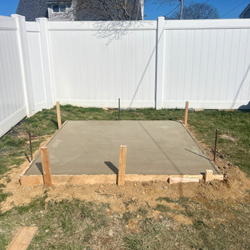 7x7 Concrete Pad for Shed Placement | Langhorne, PA
