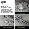 VIGO Oxford 36" L x 20.5" W Double Basin Farmhouse Kitchen Sink With Faucet