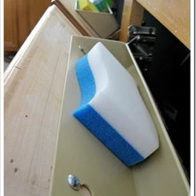 Kitchen sink sponge storage space