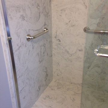 Bath remodel with Thunder Grey Cultured Marble