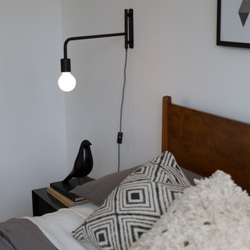 Black Modern Wall Sconce with Eames House Bird