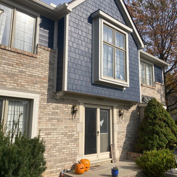Exterior Upgrade with James Hardie Fiber Cement Soffit and Lap Siding