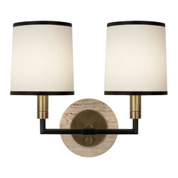 Robert Abbey - Robert Abbey Axis Double Wall Sconce - Wall Sconces