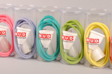 NUD Pendant Light - Coloured textile cord