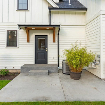 James Hardie Board & Batten and Lap Siding in White