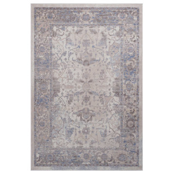 Area Rug Bronze & Blue Vintage-Inspired by Tufty Home, Brown / Beige, 2'2'' X 8'