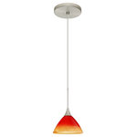 Besa Lighting - Besa Lighting 1XT-1743SL-SN Domi-One Light Cd Pendant with Flat Canopy-5 Inche - Canopy Included: Yes  Canopy DiDomi-One Light Cord  Solare Glass *UL Approved: YES Energy Star Qualified: n/a ADA Certified: n/a  *Number of Lights: 1-*Wattage:50w Halogen bulb(s) *Bulb Included:Yes *Bulb Type:Halogen *Finish Type:Bronze
