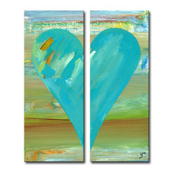 Ready2HangArt - Heartwork "Jason" 2-Piece Canvas Art Set, 40"x16" - Prints And Posters