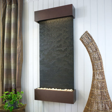 Bluworld Classic Quarry Nojoqui Falls Black Granite w/ Copper Vein Trim Kit