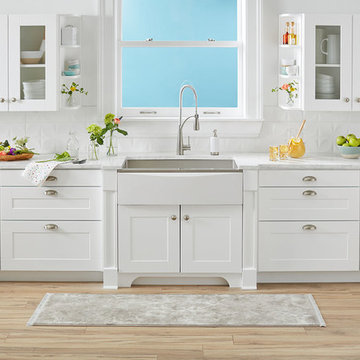 Crosstown Farmhouse Sink with Fireclay Interchangeable Apron in Glacier