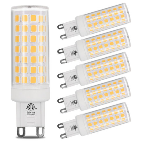 Artiva USA G9 5W Dimmable LED Light Bulb, Clear, Set of 6