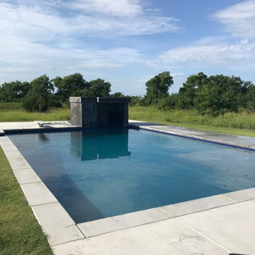 Custom Modern Pool with Grotto/Waterfall