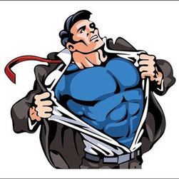 Indomitable And Powerful Superhero Vector Design - Products