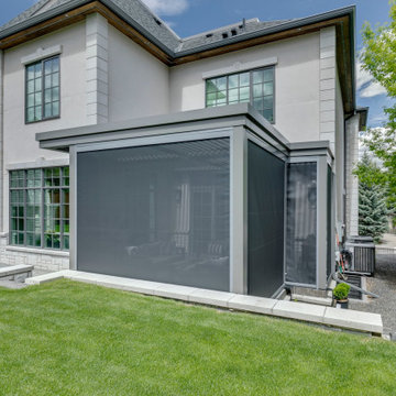 Central Calgary StruXure Adjustable Pergola with Phantom Motorized Screens
