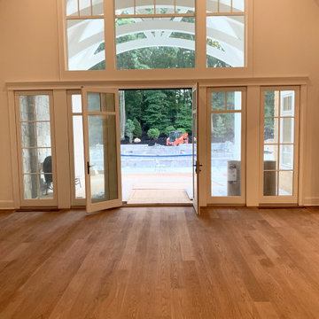 BELLE TERRE:  6" SELECT WHITE OAK INSTALLED & FINISHED W/ CUSTOM STAIN