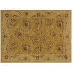 Bareens Designer Rugs - Turkish Knotted Istanbul Joellen Tan/Red Wool Rug - 3'1'' x 5'4'' - Designed with a mesmerizing intricate traditional motif this glorious hand knotted rug is a masterpiece that will fill any space with sophistication and grace. An exhilarating color pallet with an elaborate design, this masterpiece features luxurious hand spun wool with all vegetable dyes to add comfort and style to your decor. The design, color and beautiful chromatic composition with a sheen in traditional and transitional designs, exude beauty, elegance and quality make this rug a masterpiece of its own.