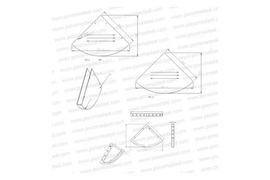 Round and corner stainless steel floating shelves Ponoma
