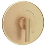 Symmons - Symmons Dia Shower Valve Trim Kit Wall Mounted, Single Handle, Brushed Bronze - The Dia Single Handle Wall Mounted Shower Trim boasts a modern sophistication to complement contemporary bathroom designs. Plated in a scratch resistant finish over solid metal, this shower trim has the durability to add contemporary styling to your bathroom for a lifetime. With an ADA compliant single lever handle design, the brass valve cover plate features hot and cold indicators to ensure custom temperature setting with ease of use. This shower trim kit includes a brass escutcheon, shower lever handle, and the necessary installation hardware. You'll easily be able to update your bathroom without having to replace your valve. With features that are crafted to last and a style that is designed to please, the Symmons Dia Single Handle Wall Mounted Shower Trim is a seamless addition to your bathroom and is backed by our limited lifetime warranty.
