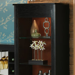Bookcase with Contrasting Back Panel - Kitchen Cabinetry