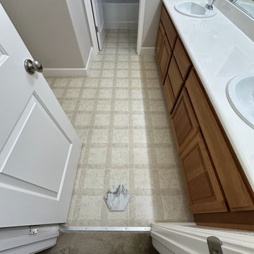 Patterned 12x12 Tile Bathroom Remodel — Rocklin, CA