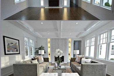 Inspiration for a modern home design remodel in Atlanta