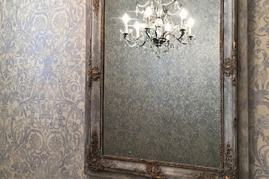 This is an example of a traditional powder room in Houston.