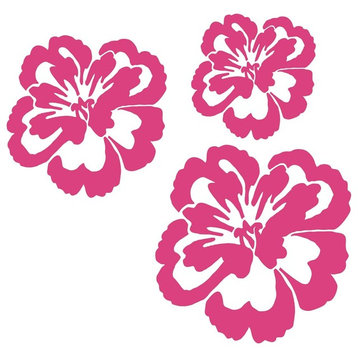 Peony Wall Decal, 14", 18", 22", Candy Apple
