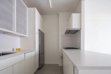 Example of a trendy kitchen design in New York