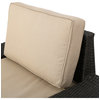 GDF Studio Reddington Outdoor 5 Seater Wicker V Shaped Sectional Sofa Set