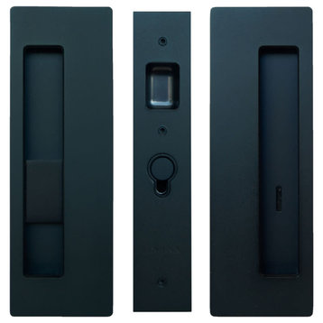 Cavilock CL400B-PR-38-LH Magnetic Privacy Pocket Door Pull Set, Black