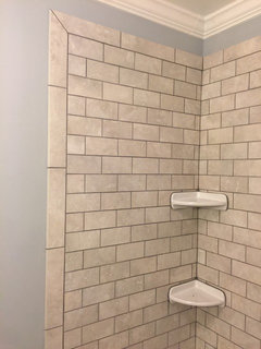 8 Reasons Why Corner Shelves are Better than Shower Niches - Just Needs  Paint