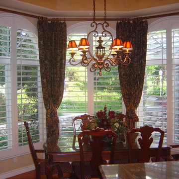 Arched Plantation Shutters For The Dining Room