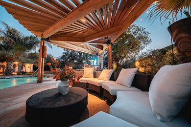 Inspiration for a rustic patio remodel in Phoenix