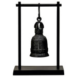 StyleCraft - Gola Antique Bell Matte Verdigris Matte Black Small - Grace your home with the timeless elegance of our Gola Desk Accent, a beautiful relic of vintage charm. Crafted from durable materials like aluminum and iron, this antique bell statue perfectly complements both traditional and eclectic decor in any foyer, living room, or office setting. Its weathered aesthetic brings a touch of vintage authenticity to your space, making it a noticeable, yet unobtrusive masterpiece.